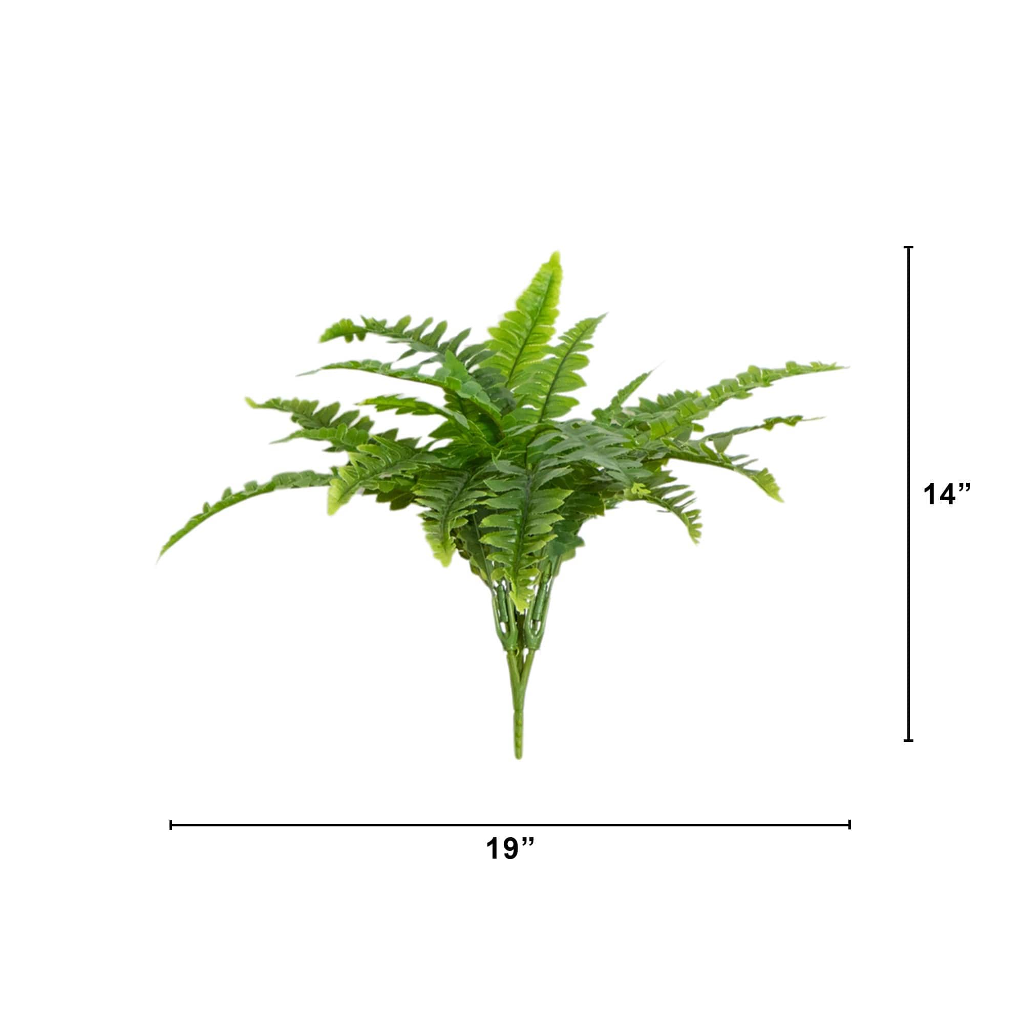 19" UV-Resistant Artificial Boston Ferns, 2ct.